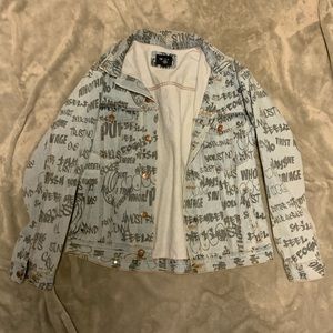 Graffiti denim jacket
